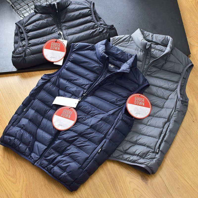 Men'S Down Cotton Vest Lightweight Warm Vest Middle-Aged And Elderly Coat Fashionable - Image 2